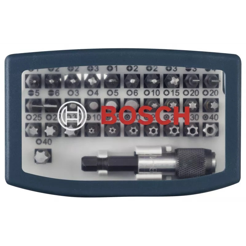 Bosch Kruvikeeraja otsikute komplekt 32 tk Torx, Phillips, Pozidriv, Hex, Slot, Torq-Set pikkus 25 mm
