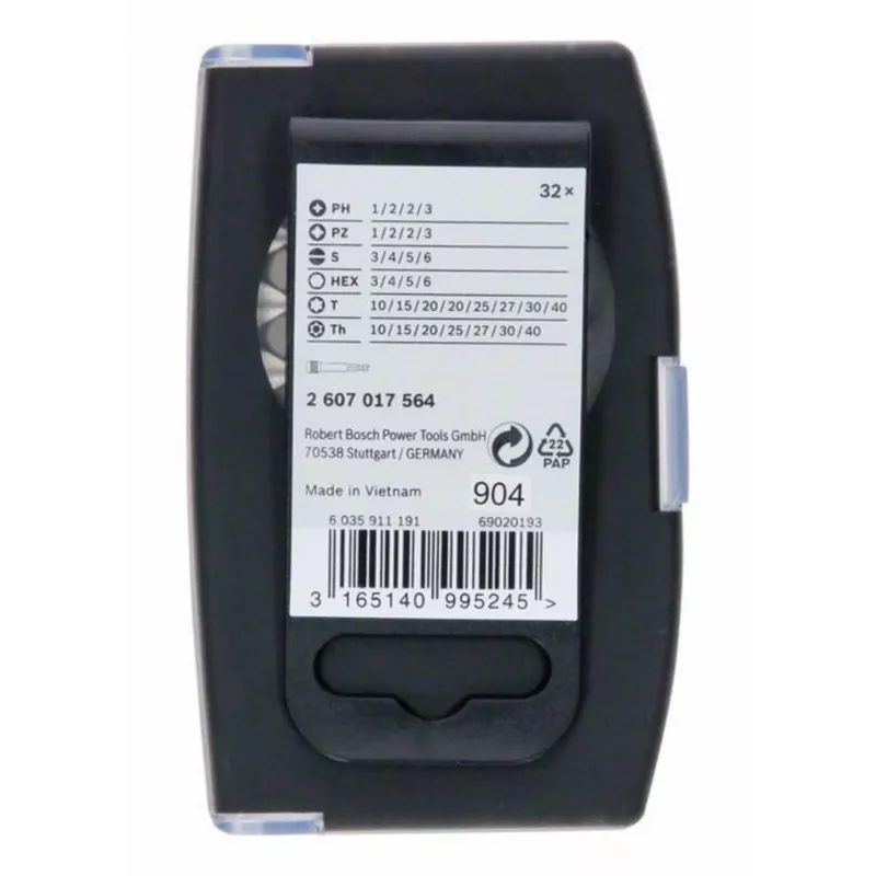 Bosch Accessories 2607017564 Bit Set 32-osaline kruvikeeraja otsikute komplekt magnetilise hoidikuga