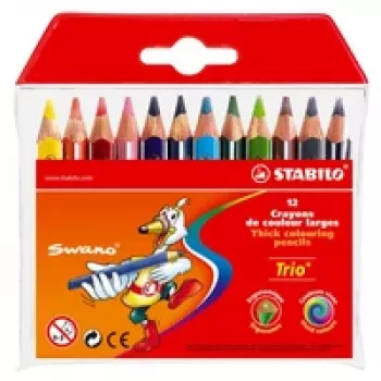 STABILO Trio Värvipliiatsid - Segavärvid - 4,2 mm - 12 pakk