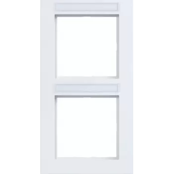 Hager A.1 2-Gang Vertical Frame Light White Glossy WAD6203WG