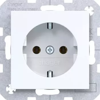 Hager WAS1100WG Pistmikupesa Axess/Cuby Light White Glossy