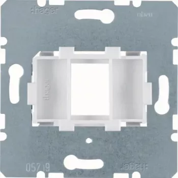 Hager WDF4612W Modulaarse pesa tugiplaat 1-pordiline valge
