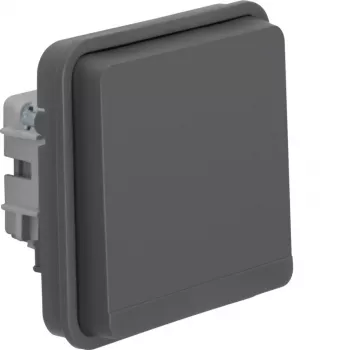 Hager WNA140 SCHUKO pistikupesa hingedega kaanega, IP55, hall, W.1 seeria