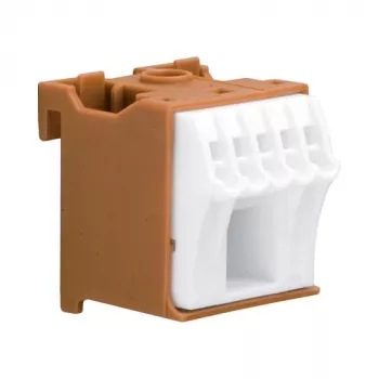 Hager KN06P 6-pooluseline klemmliist 63A 230V pruun