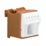 Hager KN06P 6-pooluseline klemmliist 63A 230V pruun
