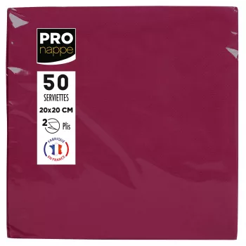 PROnappe pabersalvrätid Bordeaux 2-kihiline 20,0 x 20,0 cm 50 tk pakk