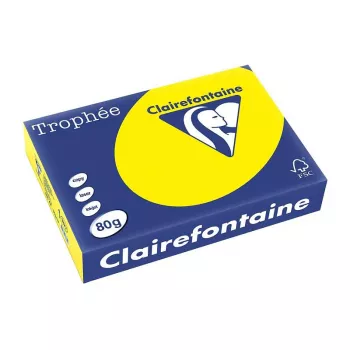 Clairefontaine Trophee Intensiv koopiapaber A4 80g 500 lehte kanaarikollane
