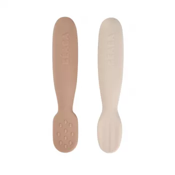 Beaba 2 tk silikoonist esimesed lusikad-hambutid Praline/Clay