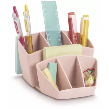 CEP Office Solution Mineral Desk Organizer 8 Compartments Powder Pink Polystyrene Rectangular 143 x 158 mm