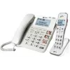 Geemarc DECT595 COMBI Juhtmega Vanematele Telefon Vastuvõtjaga, Käed-vabad, Optiline Kõne Signaalimine, Kuuldeaparaadiga Ühilduv, Koos Hädaabisaatjaga (DECT595_COMBI_WH_VDE)
