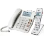 Geemarc DECT595 COMBI Juhtmega Vanematele Telefon Vastuvõtjaga, Käed-vabad, Optiline Kõne Signaalimine, Kuuldeaparaadiga Ühilduv, Koos Hädaabisaatjaga (DECT595_COMBI_WH_VDE)