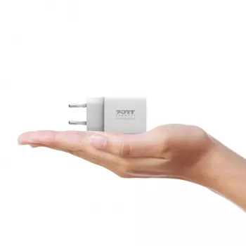 PORT Designs PORT Connect seinast laadija 20W USB-C PD koos kandekotiga, valge