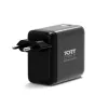 PORT Designs Wall Charger Type C PD 100W GaN OLED PD 3.0 Retractable Type C Cable - EU