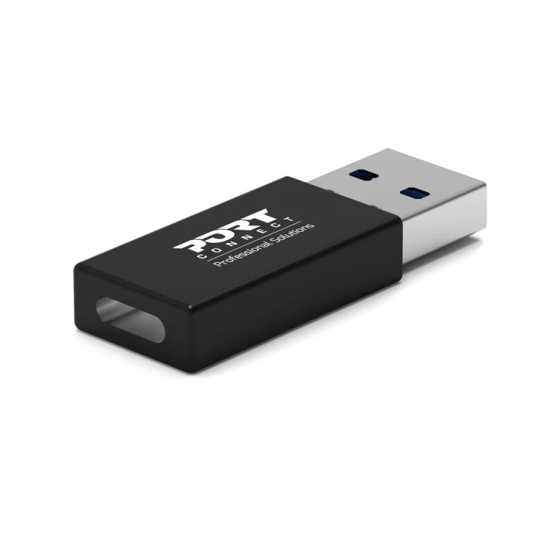 PORT Designs USB-A to USB-C Converter - USB 2.0 Adapter - Black