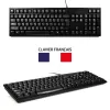 PORT Designs 900900 Full-Size Wired USB Keyboard and Mouse Combo, AZERTY Layout, Black