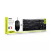 PORT Designs 900900 Full-Size Wired USB Keyboard and Mouse Combo, AZERTY Layout, Black