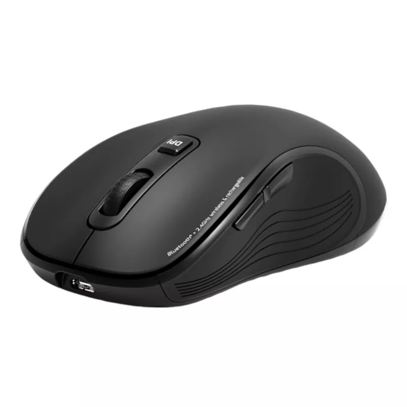 PORT Designs PORT Connect Professional ESSENTIAL juhtmeta optiline hiir - 5 nuppu - 2,4 GHz, Bluetooth - USB vastuvõtja - must
