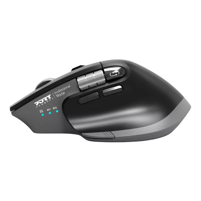 PORT Designs PORT Connect Professional ULTIMATE juhtmeta laetav hiir - optiline - 6 nuppu - 2,4 GHz, Bluetooth - USB vastuvõtja