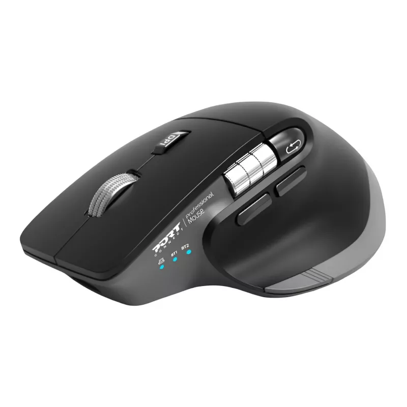 PORT Designs PORT Connect Professional ULTIMATE juhtmeta laetav hiir - optiline - 6 nuppu - 2,4 GHz, Bluetooth - USB vastuvõtja