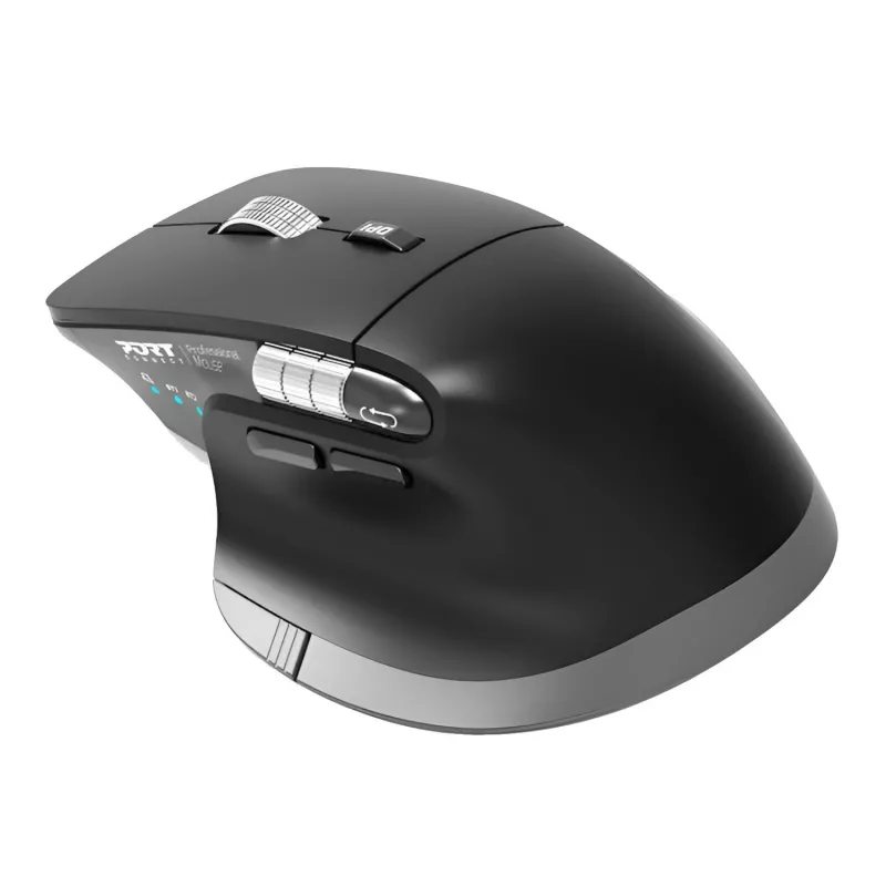 PORT Designs PORT Connect Professional ULTIMATE juhtmeta laetav hiir - optiline - 6 nuppu - 2,4 GHz, Bluetooth - USB vastuvõtja