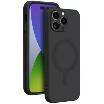 Bigben Interactive pehme ümbris MagSafe'iga Apple iPhone 14 Pro jaoks, must