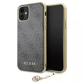Guess GUHCN61GF4GGR iPhone 11 6,1 inch kõva ümbris 4G Charms Collection - hall