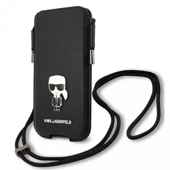 Karl Lagerfeld Saffiano Ikonik Karl Hard Case iPhone 12/12 Pro 6,1 inch - Must