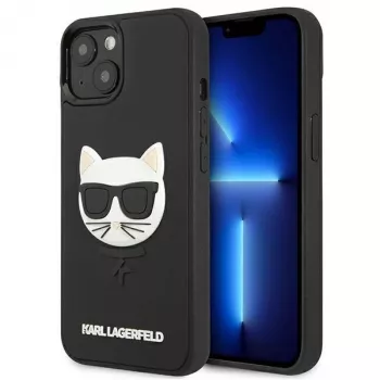 Karl Lagerfeld KLHCP13SCH3DBK Hardcase Apple iPhone 13 Mini 5,4 inch musta 3D kummist Choupette'iga
