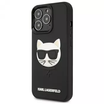Karl Lagerfeld KLHCP13LCH3DBK Hardcase 3D Rubber Choupette for iPhone 13 Pro / 13 6,1 inch Black