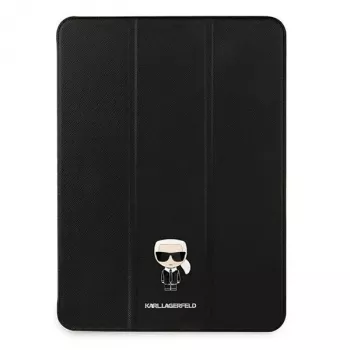 Karl Lagerfeld KLFC12OKMK Book Cover for iPad Pro 12,9 inch (2021/2022) - Black Saffiano Karl Iconic