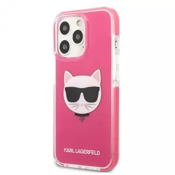 Karl Lagerfeld KLHCP13LTPECPI Kõva ümbris iPhone 13 Pro / 13 6,1 inch - fuksia Choupette Head