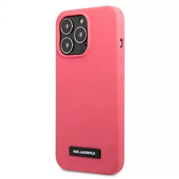Karl Lagerfeld Silicone Plaque Hard Case for iPhone 13 Pro / 13 6,1 inch - Fuchsia