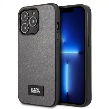 Karl Lagerfeld KLHCP13XSFMP2DG Kõva ümbris Apple iPhone 13 Pro Max 6,7 inch hõbedane Saffiano plaadiga