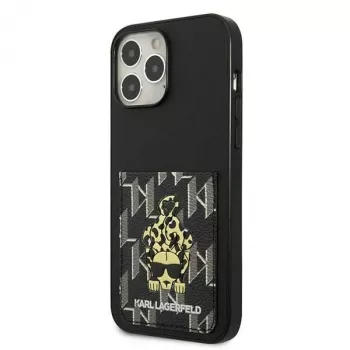 Karl Lagerfeld KLHCP13XCANCNK iPhone 13 Pro Max 6,7 inch kõva kate must Karlimals kaardipesaga