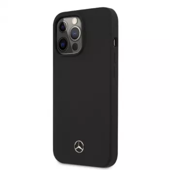 Mercedes-Benz MEHMP13LSILBK iPhone 13 Pro/13 6,1 inch mustast silikoonist kõva ümbris MagSafe'iga