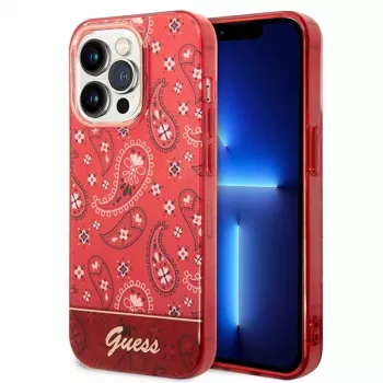 Guess GUHCP14LHGBNHR Hardcase Bandana Paisley Apple iPhone 14 Pro 6,1 tolli jaoks, punane