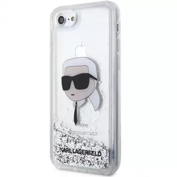Karl Lagerfeld KLHCI8LNKHCH Hardcase Glitter Karl Head iPhone 7/8/SE 2020/SE 2022 jaoks, hõbedane