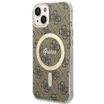 Guess GUHMP13MH4STW iPhone 13 / 14 / 15 6,1 inch pruun kõvaümbris MagSafe'iga