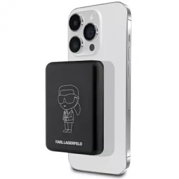 Karl Lagerfeld Ikonik MagSafe Wireless Power Bank 3000mAh Black