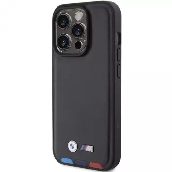 BMW Leather Stamp Tricolor Case for iPhone 15 Pro 6,1 inch Black