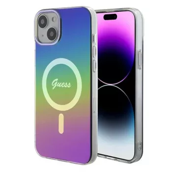 Guess IML Iridescent MagSafe Tagakaas Apple iPhone 15 Plus, Mitmevärviline