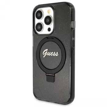 Guess Script Glitter Collection Hardcase Ring Stand MagSafe iPhone 13 Pro / 13 6.1 Must