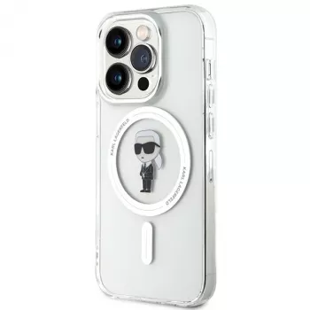 Karl Lagerfeld MagSafe IML Ikonik Case for iPhone 15 Pro Transparent