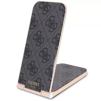 Guess Foldable 2-in-1 Wireless Charger GUDCFAL4PEGK 15W Black 4G Pattern MagSafe