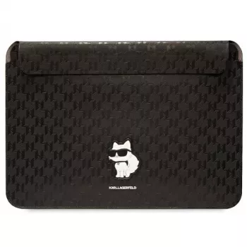 Karl Lagerfeld Sleeve KLCS16SAKHPCK 16 inch Black Saffiano Monogram Choupette Laptop Sleeve