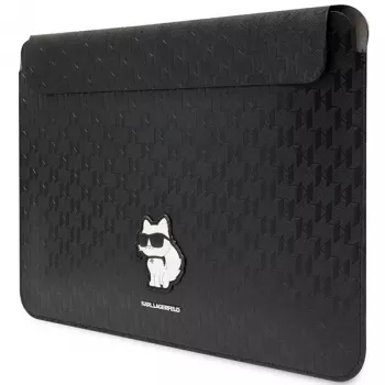 Karl Lagerfeld Sleeve KLCS16SAKHPCK 16 inch Black Saffiano Monogram Choupette Laptop Sleeve