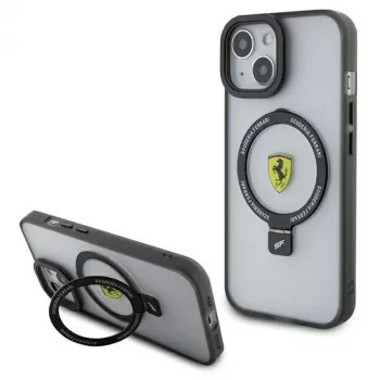 Ferrari FEHMP15SUSCAH iPhone 15 / 14 / 13 6.1 Läbipaistev kõva korpus rõngasalusega 2023 Collection MagSafe