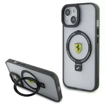 Ferrari FEHMP15MUSCAH iPhone 15 Plus / 14 Plus 6,7 inch läbipaistev kõva ümbris rõngasalusega, MagSafe, 2023. aasta kollektsioon