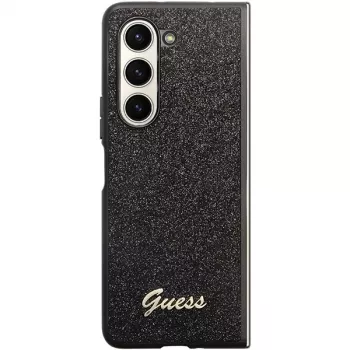Guess Glitter Script F946 kõva ümbris Samsung Galaxy Z Fold5 jaoks, must