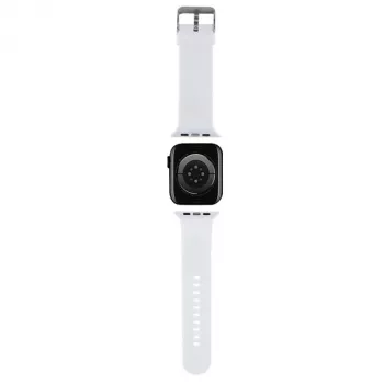 Karl Lagerfeld 3D Rubber Karl & Choupette Heads NFT Apple Watch Rihm 42/44/45/49mm Valge